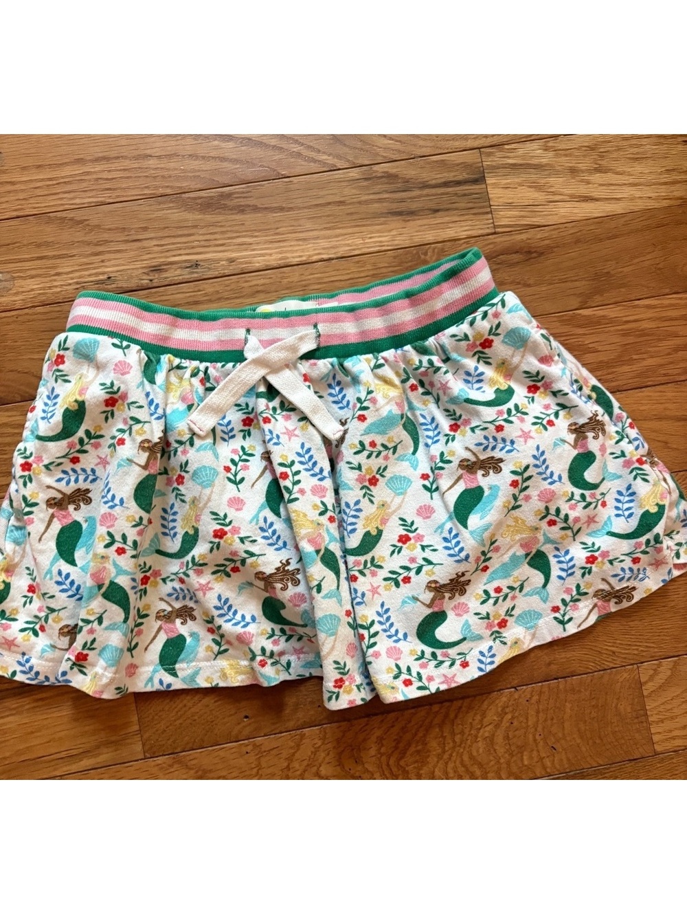 Boden Girls' Mermaid Print Skort with Built-in Shorts, Size 4-5Y, 110cm